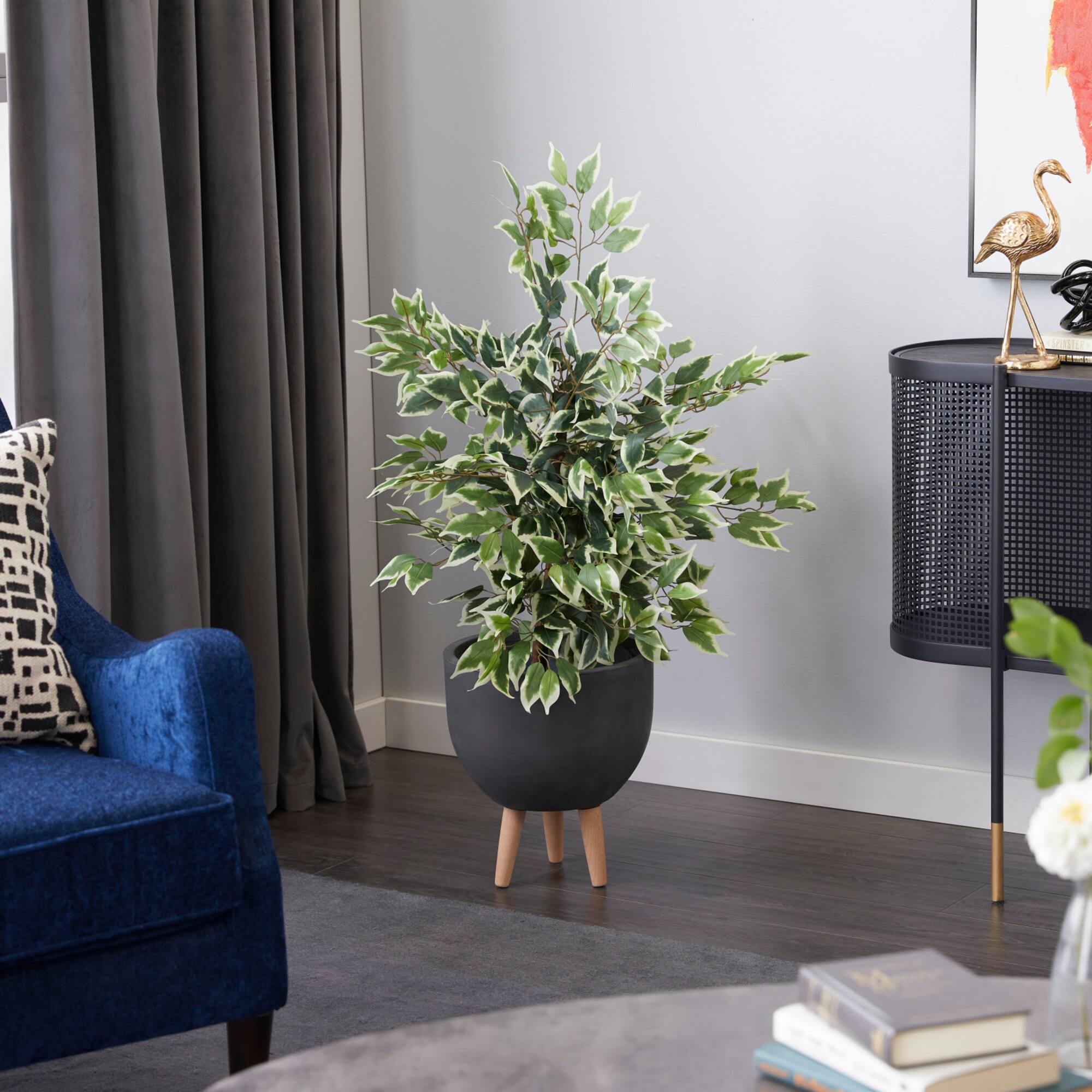 Ficus Tree Artificial Decorative Foliage, 45", Green